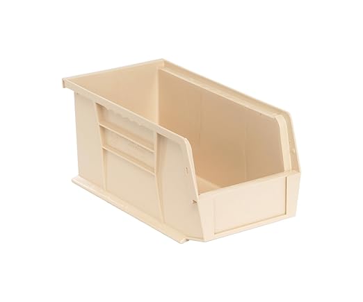 QUANTUM STORAGE SYSTEMS K-QUS230IV-8 8-Pack Ultra-Stack and Hang Bins, 10-7/8" x 5-1/2" x 5", Ivory