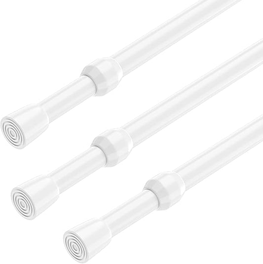 AIZESI Spring Tension Rods Adjustable 26 to 39 inch Tension Curtain Rod Small Tension Rod No Drilling Expandable Spring Loaded Curtain Tension Rod,Suitable for Doors and Windows 28 to 36 inch