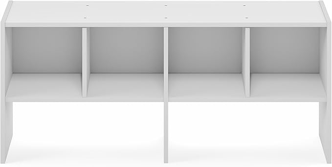 Furinno FANO Closet Organizers and Storage, 6-Cube Multipurpose Top Shelf Closet Shelf, Stackable Closet Organization Shelves, 11.7 x 36 x 15.4, for Bedroom, Closet, Laundry Room, White