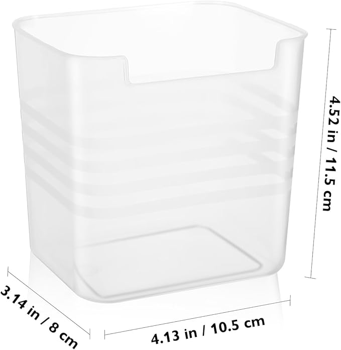 Zerodeko 2-Pack Fridge Side Door Storage Boxes Translucent Refrigerator Organizer Bins for Kitchen Essentials and Condiments Space-Saving Solution