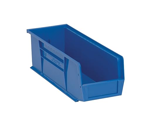 QUANTUM STORAGE SYSTEMS K-QUS234BL-6 6-Pack Ultra-Stack and Hang Bins, 14-3/4" x 5-1/2" x 5", Blue