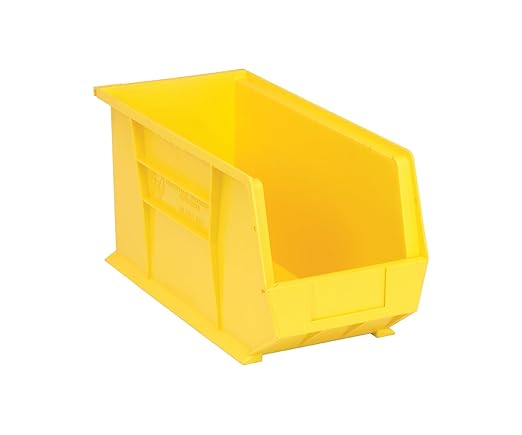 QUANTUM STORAGE SYSTEMS K-QUS265YL-2 2-Pack Ultra-Stack and Hang Bins, 18" x 8-1/4" x 9", Yellow