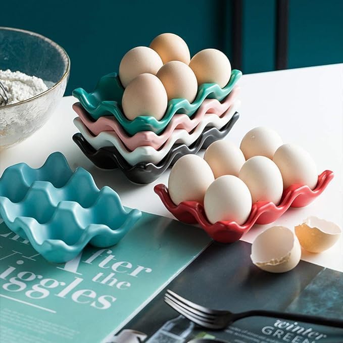 Cup Egg Tray Holder (White)