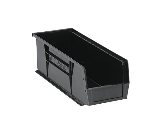 QUANTUM STORAGE SYSTEMS K-QUS234BK-6 6-Pack Ultra-Stack and Hang Bins, 14-3/4 inch x 5-1/2 inch x 5 inch, Black