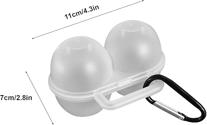 Ragyzity Plastic Portable 2 Grids Egg Carrier for Camping & Outdoor, Compact Egg Storage Container with D Buckle Leakproof Shockproof Protection, Reusable Kitchen Essentials (2PCS)
