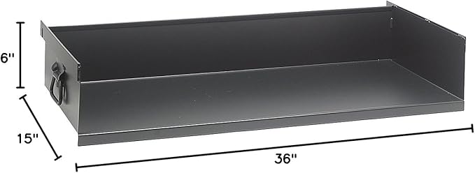 Quantum TT-OT15 Removable Tray Truck Tray, 36'W x 15'D x 6'H, Carbon Steel, Black
