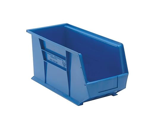 QUANTUM STORAGE SYSTEMS K-QUS265BL-2 2-Pack Ultra-Stack and Hang Bins, 18 inch x 8-1/4 inch x 9 inch, Blue