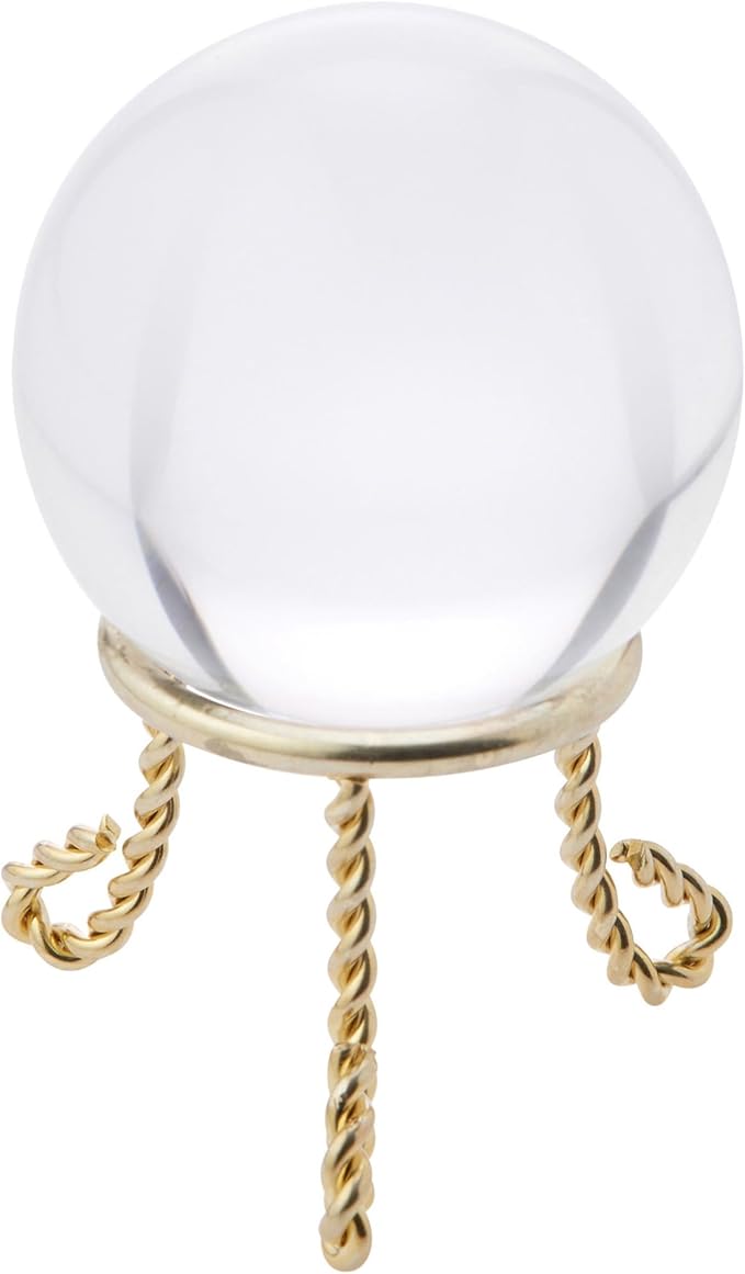 Bard's Brass-toned Egg Stand/Holder, Twisted Scroll Leg, 1.375" Diameter, Pack of 2