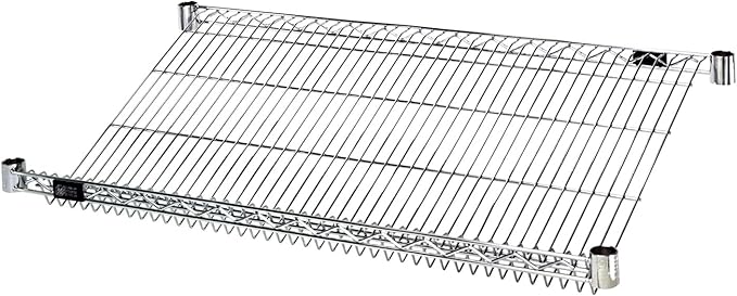 Quantum Storage Systems 2436SL-1 Slanted Shelf, Chrome Finish, 400 lb. Load Capacity, 6' H x 36' W x 24' D