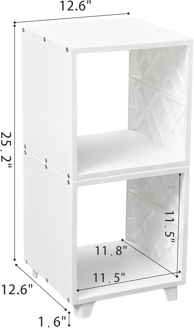 UNiPLAY Modular Cube Storage Organizer – Create Versatile Storage Solutions with Large Capacity Cubes. Perfect for Home, Office, Closet, and School use. Easy Assembly & Cleaning - 2 Piece