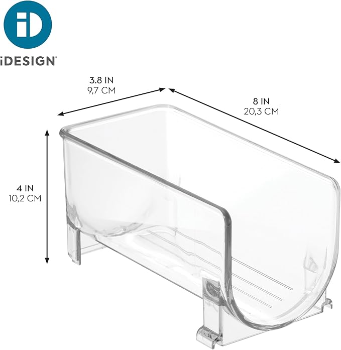 iDesign Stackable Bottle Holder for Water or Wine Bottles - Set of 4 - Clear