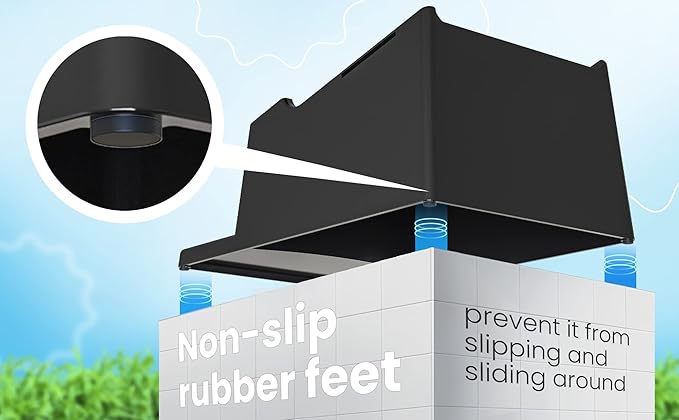 TidyFriend 2 Pack Liquid Laundry Detergent Holder Stand with Strap, Drip Tray & Rubber Feet, Stand for Laundry Room Organization and Storage, Fabric Softener Dispenser Holder for Easy Pouring (Black)