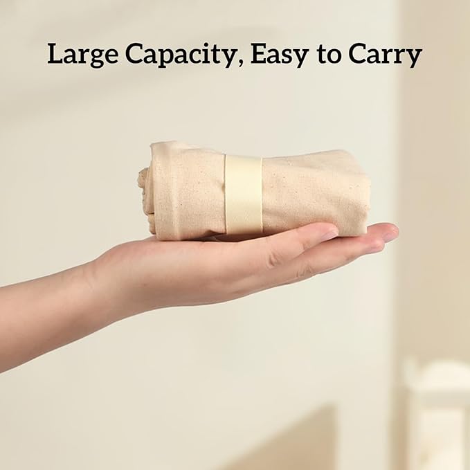 23.6" x17.3" Dirty Clothes Bag for Traveling and Camping, Travel Laundry Bags with Zipper and Hand Strap, Portable and Washable Travel Dirty Clothes Bag