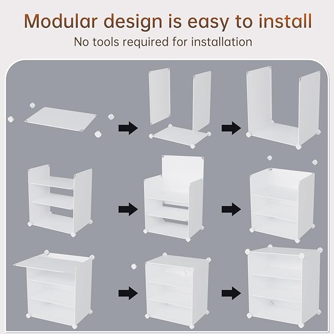 MAGINELS 72 Pairs Shoe Rack Organizer,Shoes Storage Cabinet,Shoe Closet Storage Organizer System,Large Tall Shoes Shelves for Living Room,Closet,Bedroom,Hallway, White(48x12x72in)