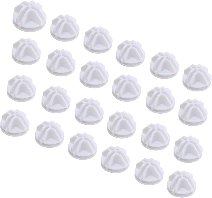 C&AHOME 24pcs Wire Cube Plastic Connectors for Cube Storage Modular Closet Organizer and Metal Grid Shelving Unit White