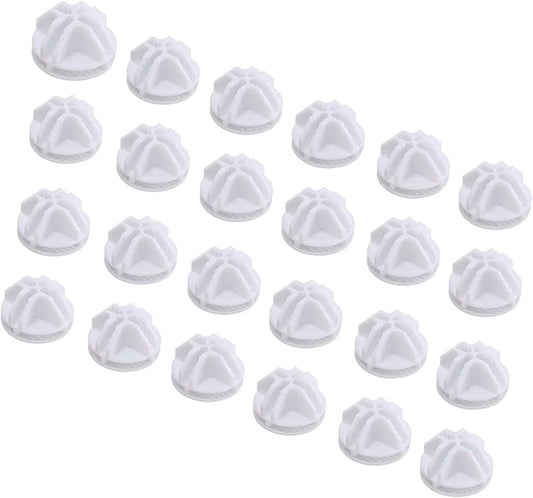 C&AHOME 24pcs Wire Cube Plastic Connectors for Cube Storage Modular Closet Organizer and Metal Grid Shelving Unit White