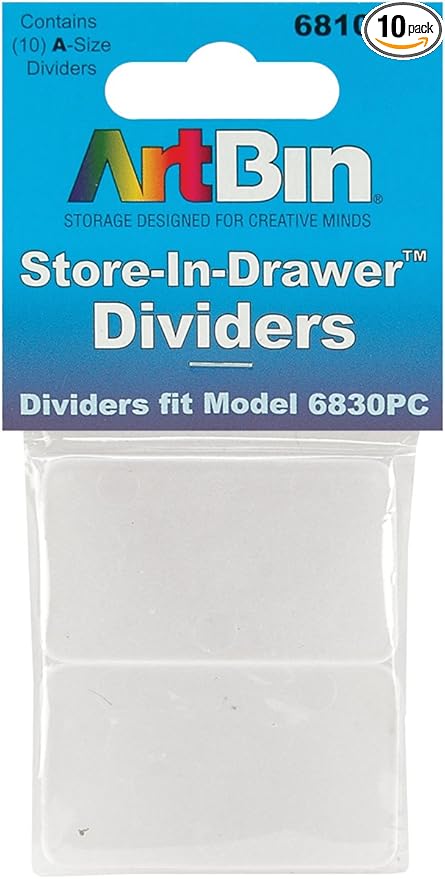 ArtBin 6810PC Divider 10-Pack for ArtBin 6830PC Store In Drawer Cabinet, Organizer Accessory, Pack of 10