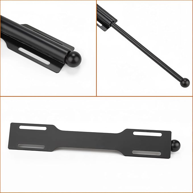 Pull-out Valet Rod for Closet 2 Pack, Black
