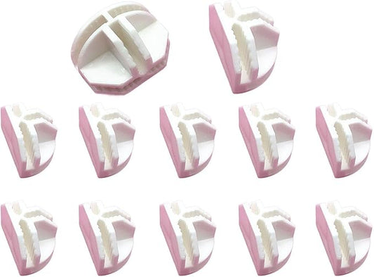 Metal Wire Cube Connectors for Storage Organizer,Durable Plastic Grid Connectors for Modular Shelving Units and Closet Organization Systems (White Semicircle, 10PCS)