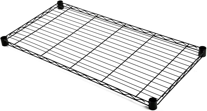 Quantum Storage Systems 2424BK Food Service Wire Shelf, Black, 24" X 24"
