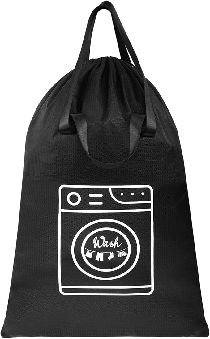 MissBoy 120L Heavy Duty Nylon Laundry Bag with Shoulder Handles, Tear-Resistant & Splash-Proof Dirty Clothes Storage Pouch for College Dorms, Laundromat & Beach Travel, Foldable & Washable