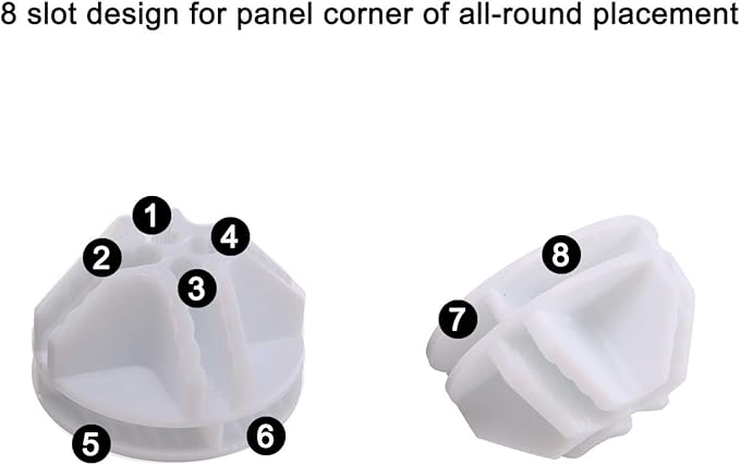 C&AHOME 24pcs Wire Cube Plastic Connectors for Cube Storage Modular Closet Organizer and Metal Grid Shelving Unit White