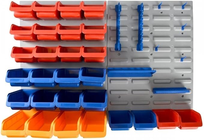 Faithfull FAIPAN43 Storage Bin Set with Wall Panels (43 Pieces)