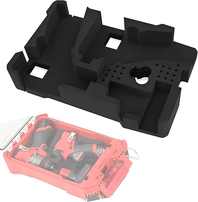 EVA Liner Organizer Compatible with 8435 Series Tool Box, Precision-Cut Foam Insert Fit for 3rd Gen Series Tools and Accessories, Modular System Compatible for Drills & Drivers (Black)