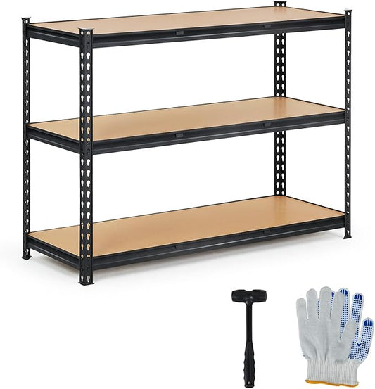 60x24x36 Heavy Duty Garage Storage Shelves,3-Tier Adjustable Metal Shelving Units, 1320 LBS Load Capacity Industrial Utility Storage Racks for Warehouse Pantry Shed Basement Garage Organization