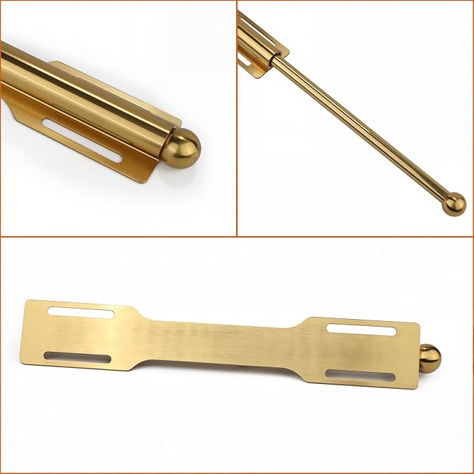 Pull-out Valet Rod for Closet 2 Pack, Brushed Gold