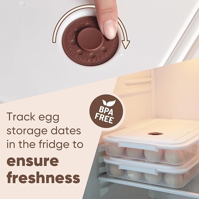 77L Deviled Egg Containers with Lid, (Set of 2), Plastic Deviled Egg Carrier with Handle for 48 Eggs, Clear Storage Devil Egg Platter, Fridge Portable Egg Tray, Perfect for Picnic and Party (White)