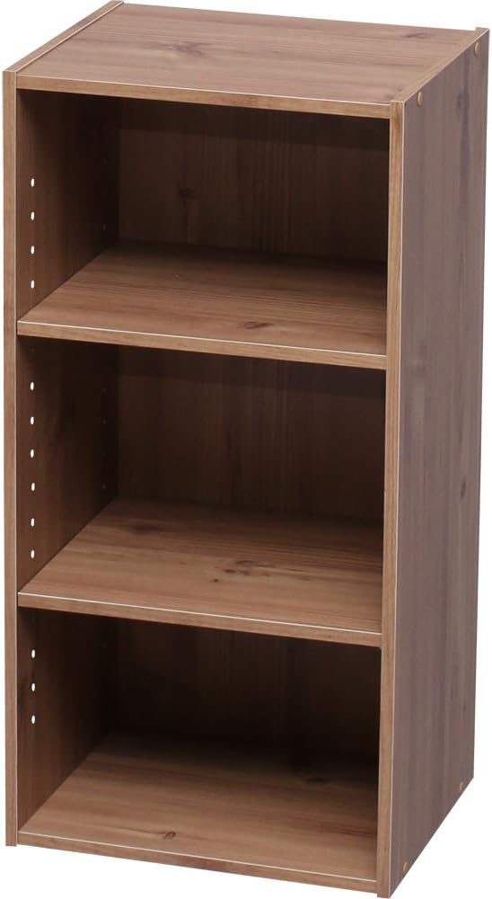 Iris Ohyama MDB-3K Color Box, Storage Box, Bookshelf, 2 Tiers, Movable Shelf, Width 14.4 x Depth 11.4 x Height 28.7 inches (36.6 x 29 x 73.2 cm), Natural Module Box