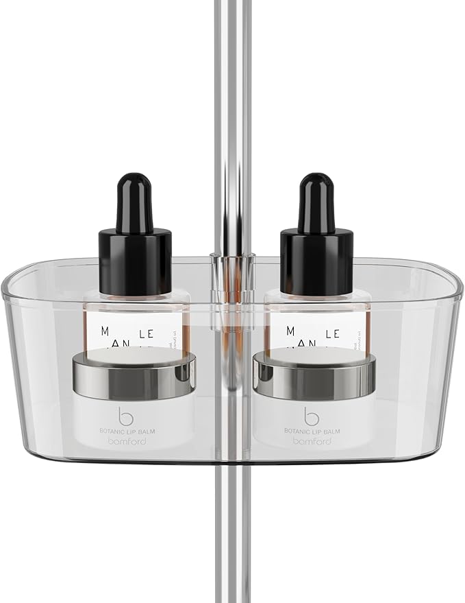 Clear Acrylic Makeup Organizer, Multi-Tier Cosmetic Storage Rack with Side Containers, Large Capacity Skincare Holder for Bathroom Counter, Vanity & Desk