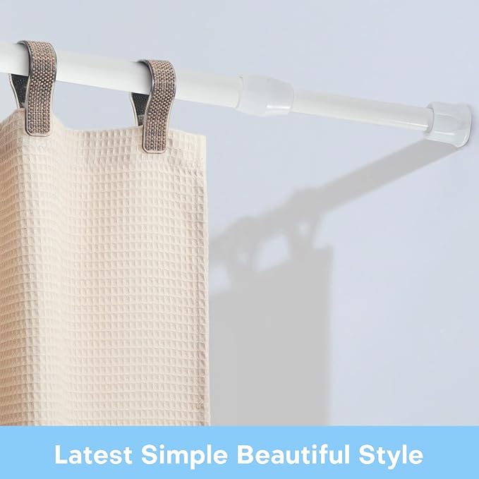 YYWL&HP Spring Tension Curtain Rod White 2Pack Adjustable Length 53-98 Inch, Diameter 0.86 Inch, Self-Extending Adjustable Length Hanging on Windows,Doors