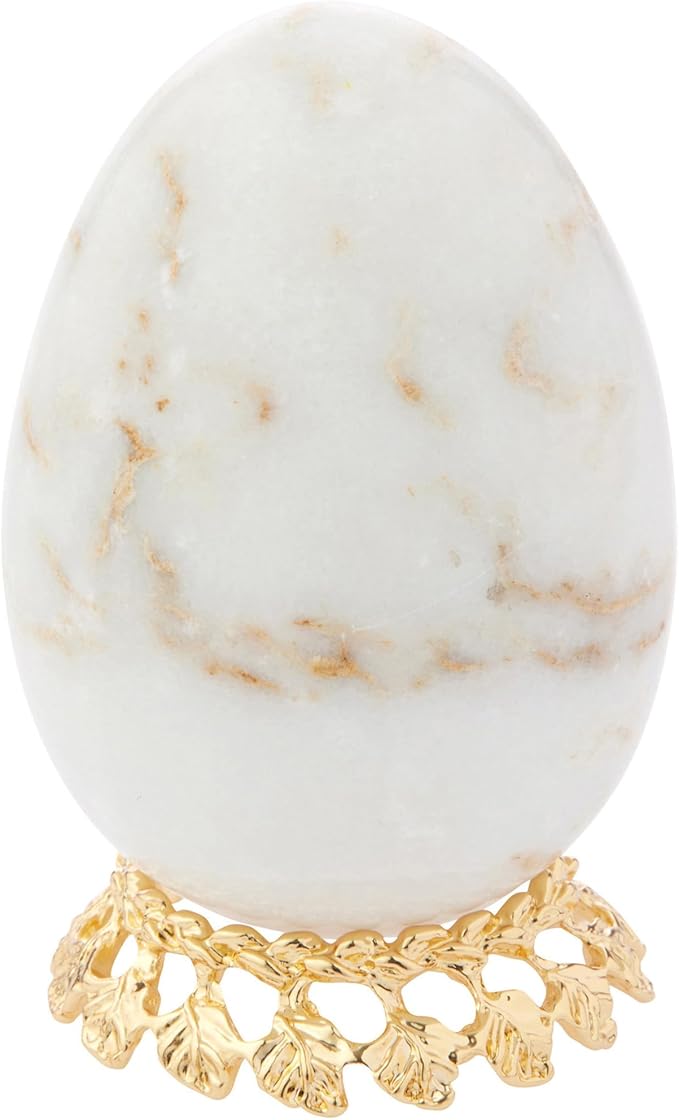 Bard's Gold-toned Egg Stand/Holder, Leaf Motif, 1.125" Diameter, Pack of 12