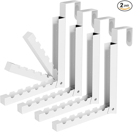 Over The Door Hooks 4 Pack,Over The Door Hanger Hook,Folding Over The Door Drying Rack for Laundry,Coat Rack,Compact Small Space Foldable Portable
