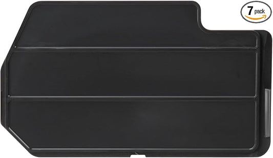 Akro-Mils 40321 Plastic Length Dividers for AkroBins Stackable Storage Bins Model 30320, Custom Storage Inserts for Tools, Crafts & Supplies, 7-Pack, Black