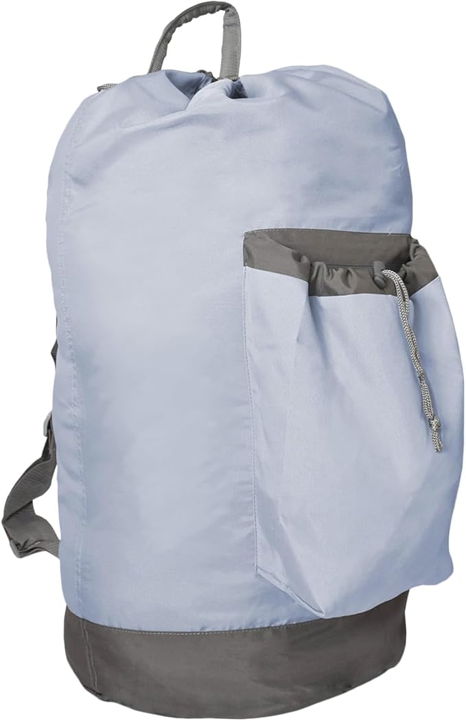 VividPaw Laundry Bag Extra Large Heavy Duty, Laundry Backpack for College students, Travel Laundry Bags with Adjustable Strap, Dirty Clothes Hamper, College Dorm Room Essentials (Grey)