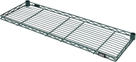 Quantum Storage Systems 1242RCSP Wire Shelf, 42" W x 12" D, Carbon Steel, Epoxy Coated, Green, NSF