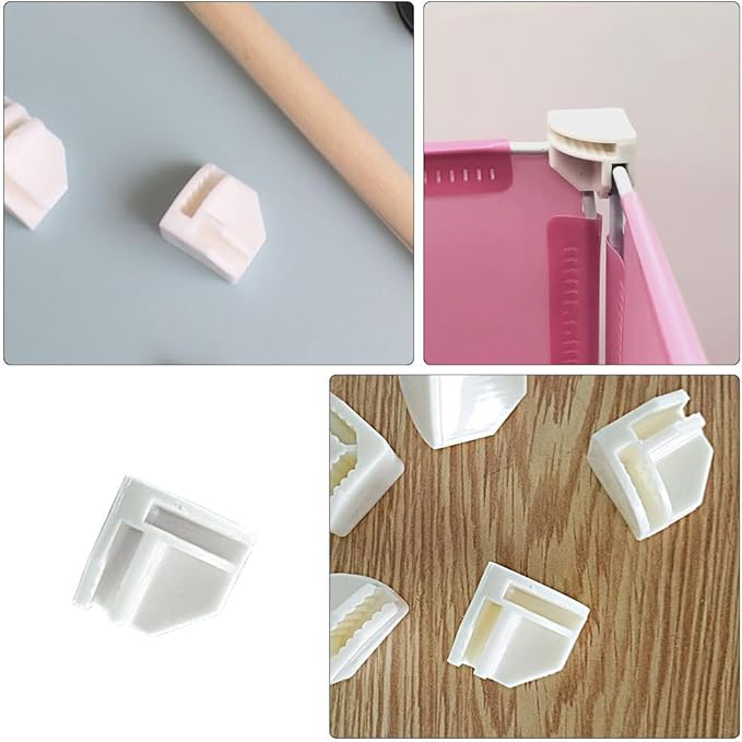 ARTIBETTER Right Angle Snap Buckles 50 Pack Plastic Cube Storage Connectors for Wire Cube Organizer Modular Closet Shelf Fixing Accessories 0.94 Inch