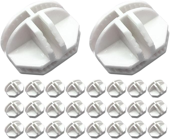 ARTIBETTER Semi-Circle Plastic Cube Connectors 50 Pieces for Modular Wire Storage Organizer Easy Assembly Universal Closet and Shoe Storage Hardware