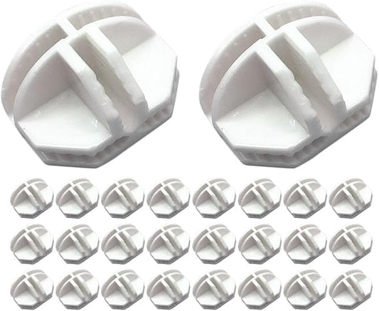 ARTIBETTER Semi-Circle Plastic Cube Connectors 50 Pieces for Modular Wire Storage Organizer Easy Assembly Universal Closet and Shoe Storage Hardware
