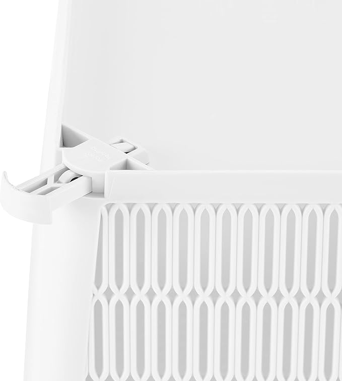 Simplify 4Pk Small Slide 2 Stack It Tote Basket | Storage & Organization | Open Bins with Stackable Capability | Bathroom | Crafts | Pantry | Playroom | Office | White