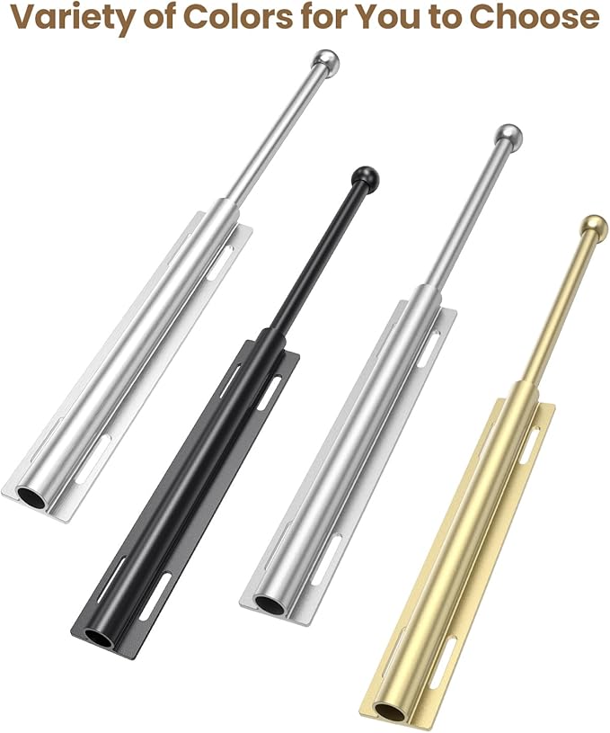 Supforce Valet Rod for Closet Pull Out, Retractable Slide Out Valet Rod Closet Organization, 12" Aluminum Valet Clothing Hanger Rods Perfect for Suits, Freshly Pressed Clothes, White