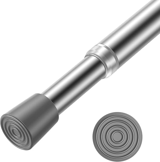 AIZESI 1pcs Tension Curtain Rod Spring Tension Rod Short Curtian Rods No Drilling Expandable Spring Loaded Curtain Tension Rod Adjustable 26 to 39 inch,Best Use Range 28 to 36 inch，Sliver