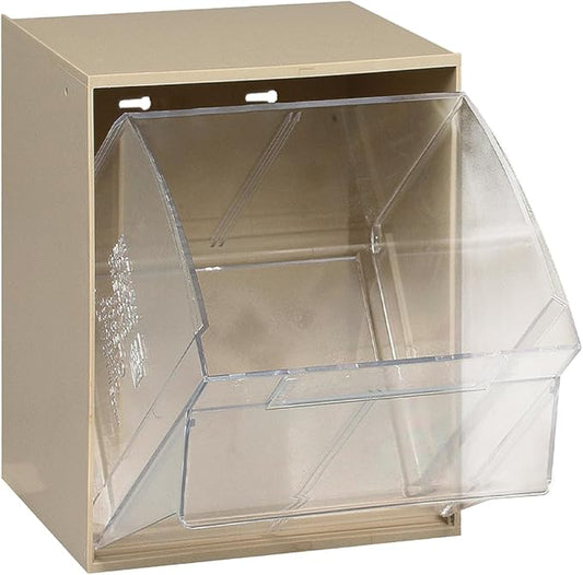 Quantum Storage Systems QTB301IV 1 Drawers Tip Out Cabinet Part Organizer Ivory 14" H x 12" W x 12" D