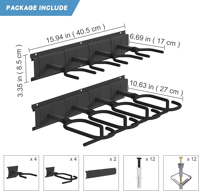 Gun Rack Wall Mount, Aluminium Alloy Gun Racks for Wall, Adjustable 4/8/12 Slot Indoor Gun Racks Securely Hold Shotguns Rifles Rack