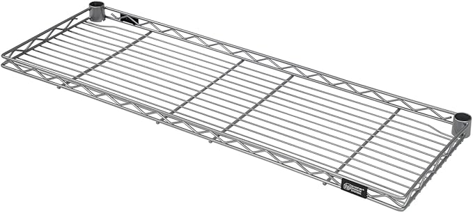 Quantum Storage Systems 1230RCSGY Wire Shelf, 30" W x 12" D, Carbon Steel, Epoxy Coated, Gray, NSF