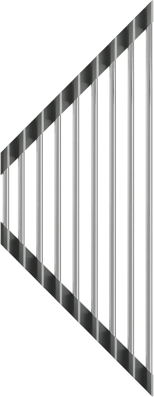 Dowell Over The Sink Roll Up Triangle Dish Drying Rack, 304 Stainless Steel, 9 Tubes, Dishwasher Safe, Food Safe, Heat Resistant, Foldable, Space-Saving, Sturdy, Multi-Purpose Sink Organizer