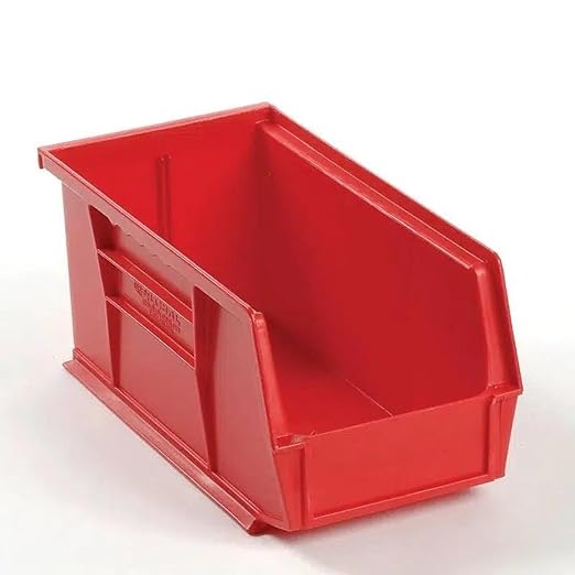 Quantum Storage QUS230RD Ultra Stack & Hang Heavy Duty Part Organizer Red Bins 11" L x 6" W x 5" H 12 Pack